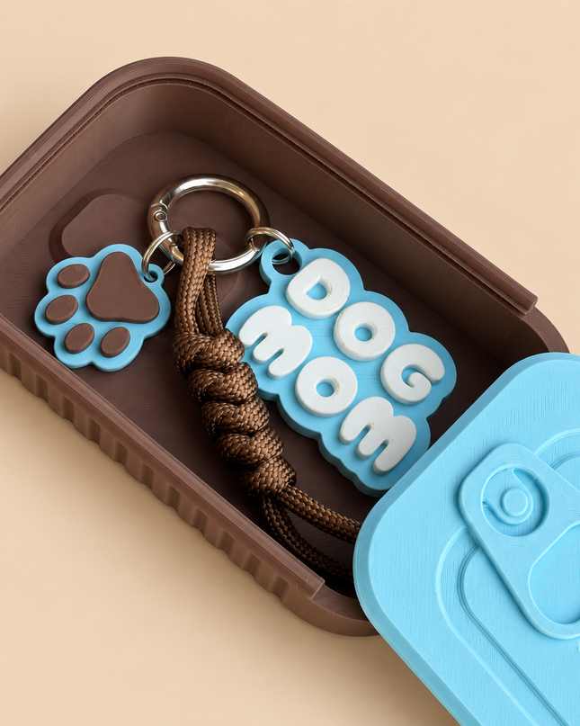 Dog Mom sleutelhanger met opbergdoosje