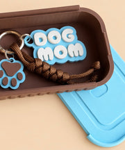 Porte-clés Dog Mom avec boîte de rangement